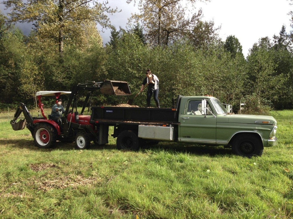 Loading up the dump truck